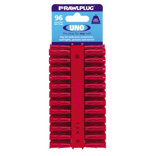 RawlPlug Uno Wall Fixings 6x28mm - Pack 96