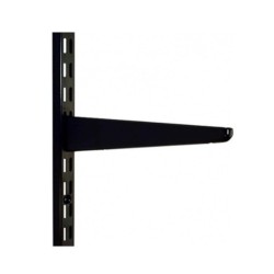 120mm Black Twin Slot Shelving Bracket