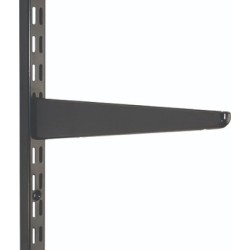 220mm Black Twin Slot Shelving Bracket