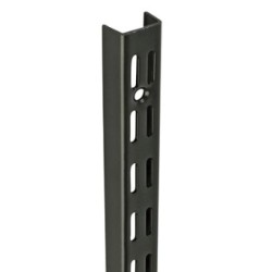 2.4m/2400mm Black Twin Slot Shelving Upright