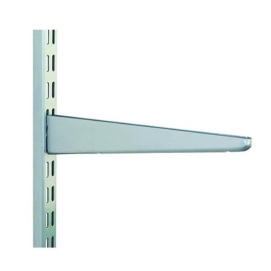 320mm Matt Silver Twin Slot Shelving Bracket