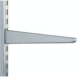 370mm Matt Silver Twin Slot Shelving Bracket