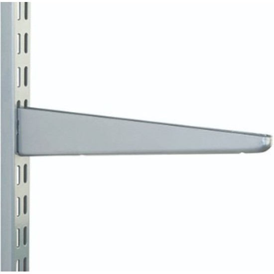 370mm Matt Silver Twin Slot Shelving Bracket