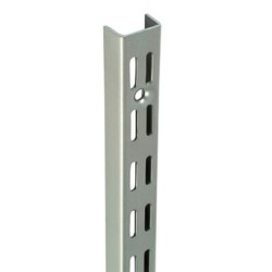 0.71m/710mm Matt Silver Twin Slot Shelving Upright