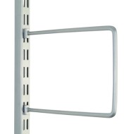 Matt Silver Flexi Book Ends 250mm x 150mm - Twin Slot Shelving Pair