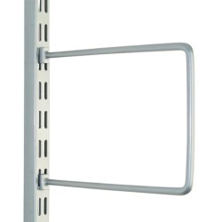 Matt Silver Flexi Book Ends 250mm x 150mm - Twin Slot Shelving Pair