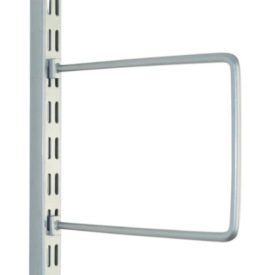 Matt Silver Flexi Book Ends 250mm x 150mm - Twin Slot Shelving Pair