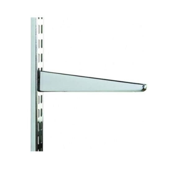 370mm Polished Chrome Twin Slot Shelving Bracket