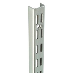 1.98m/1980mm Polished Chrome Twin Slot Shelving Upright