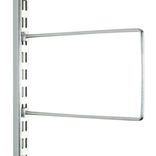 Polished Chrome Flexi Book Ends 150mm x 120mm - Twin Slot Shelving Pair