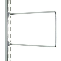 Polished Chrome Flexi Book Ends 250mm x 150mm - Twin Slot Shelving Pair