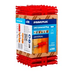 RawlPlug Uno Wall Fixings 6x28mm - Pack 288
