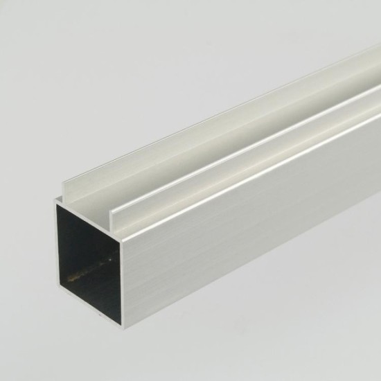 2m ProFrame Self Colour Aluminium Double Finned Square Tube - Single Face