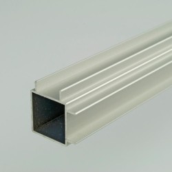 2m ProFrame Self Colour Aluminium Double Finned Square Tube - Adjacent Face