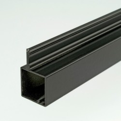 2m ProFrame Black Aluminium Single Fin Square Tube
