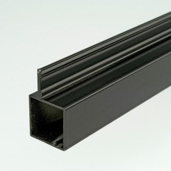 2m ProFrame Black Aluminium Single Fin Square Tube