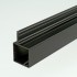 2m ProFrame Black Aluminium Single Fin Square Tube
