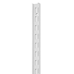 0.43m/430mm White Twin Slot Shelving Upright