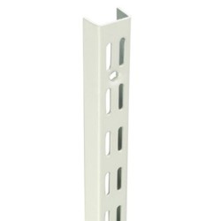 0.43m/430mm White Twin Slot Shelving Upright