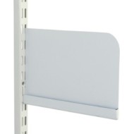 White Shelf Bookends 250mm x 150mm - Twin Slot Shelving Pair