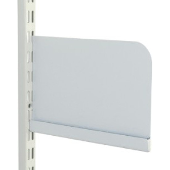 White Shelf Bookends 250mm x 150mm - Twin Slot Shelving Pair