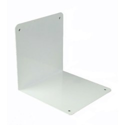 White Free Standing Bookends 200mm x 200mm - Twin Slot Shelving Single