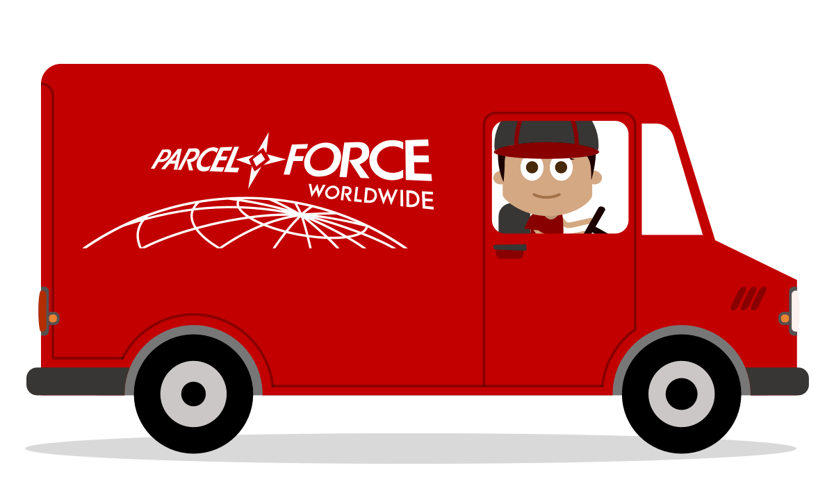 Kicking Plates Parcel Force Logo